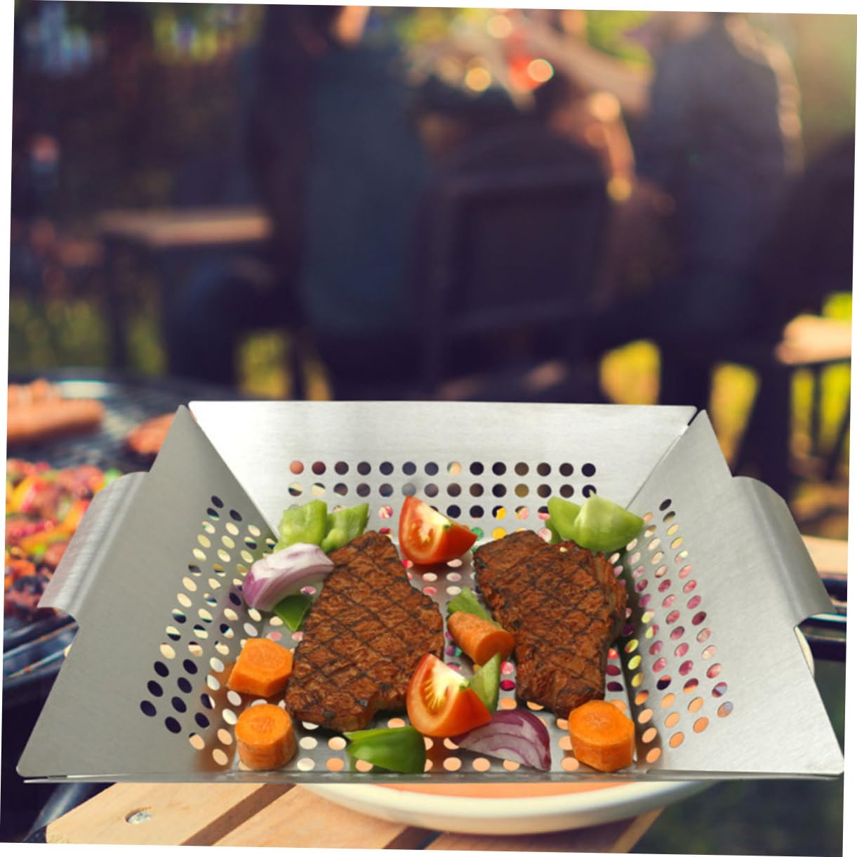BESPORTBLE 2pezzi Per Barbecue Riutilizzabili Inossidabile Per Grigliate All Per Per Filtrare Per e -