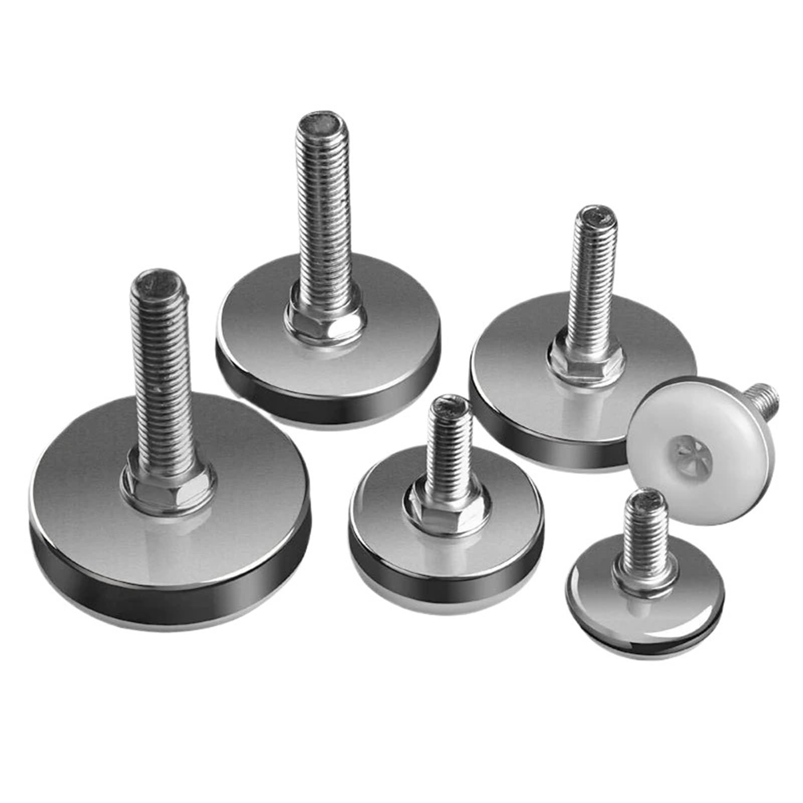 Patas ajustables M6 para muebles de acero inoxidable: niveladores de rosca 28mm