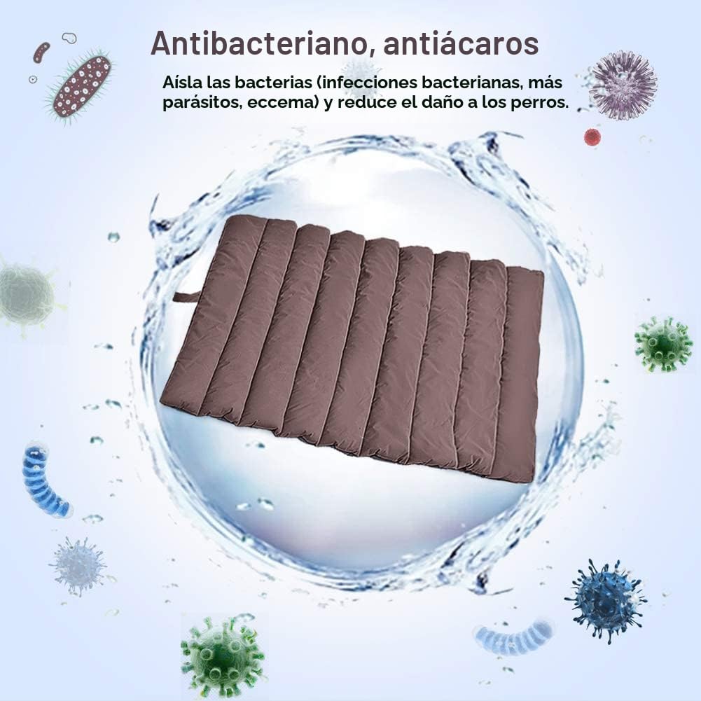 XIAPIA Cama Grande Perro, Impermeable Interior y Exterior, Colchón Manta para Perros, Portátil y Plegable Alfombrilla, Lavable, 110x66cm