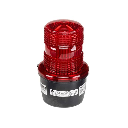 Federal Signal LP3S-120R Streamline - Luz estroboscópica de perfil bajo, montaje en superficie, 120 VAC, rojo