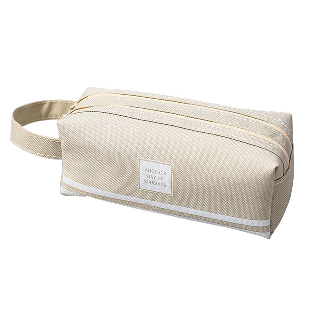 Cute Pencil Case Large Capacity Pencil Pouch Pen Bag for College High School Supplies School Teen Girl Boy (White)