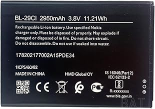 Battery for Nokia C20 C21 TA-1339 1348 1352 1356 C10 2950 MaH BL-29CI Compatible with Original Capacity 2950 mAh Replacement