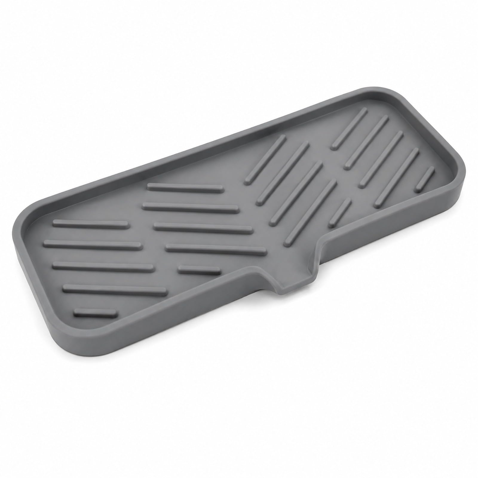 HAYO_Silicone Kitchen Sink Organizer Tray, Self-Draining Soap Dispenser and Sponge Holder, Non-Slip Sink Caddy for Dish Soap Bottle, Scrubber and Brush, Kitchen Bathroom Countertop, Grey-image-45