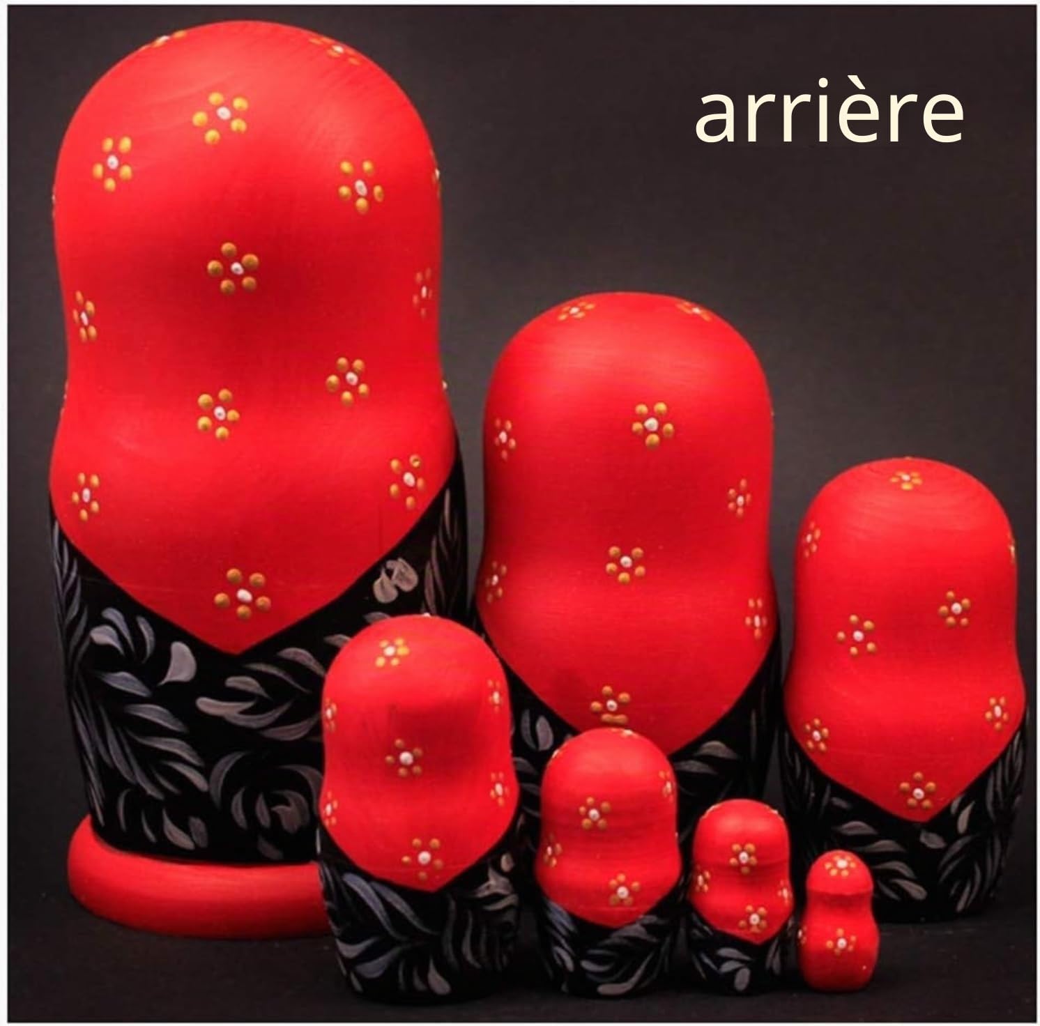 Poupée Matriochka Poupées gigognes Ensemble de 7 pièces poupées gigognes en Foulard Rouge Peint à la Main poupées Russes poupées gigognes Matriochka Poupée Russe