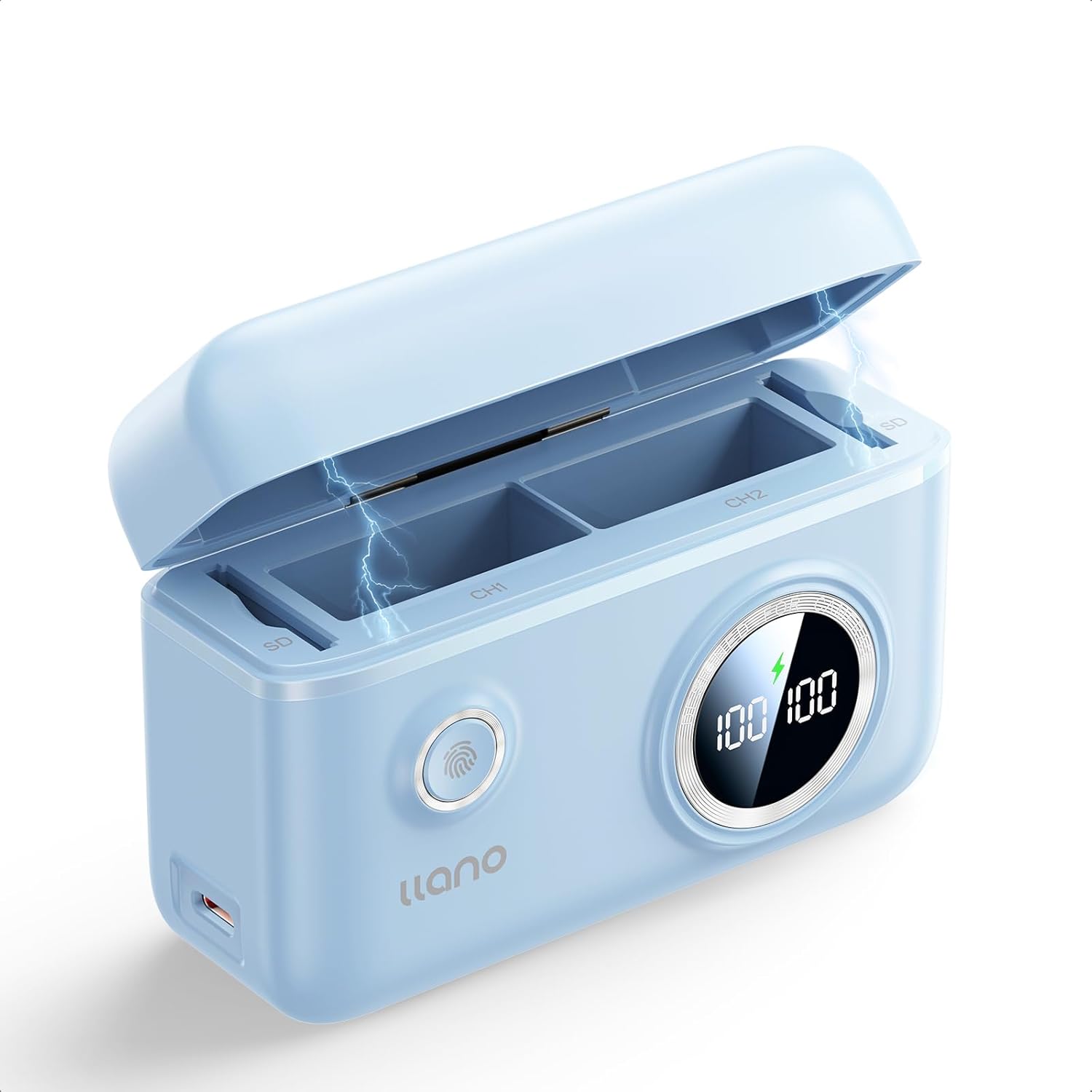 llano NP-W126S Dual Battery Fast Charger for Fujifilm XT30II X100VI X-M5 XS10 XT3 XT2 XT1 XT30 XT20 XT10 X100V XT200 XT100 X100F XA7 XE3 Xpro3 Xpro2 Xpro1 XE1 XE2 XE2S XM1 XA3 XA5 XA10 XH1, Blue