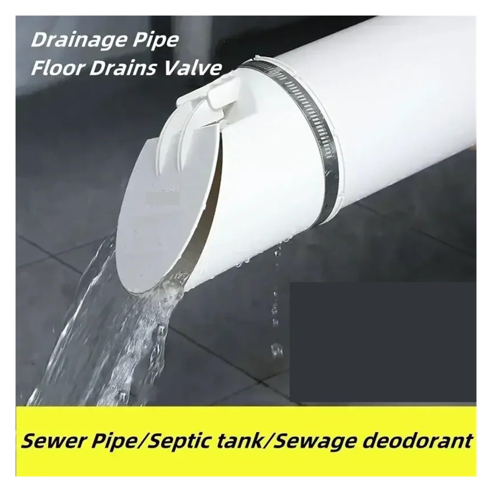 Válvula de retención tubo drenaje PVC Tubería de drenaje antiolor, desagües suelo 50/75/110/160mm, tubería aguas residuales, cubierta gran desplazamiento, tanque séptico, válvula exterior(160mm)