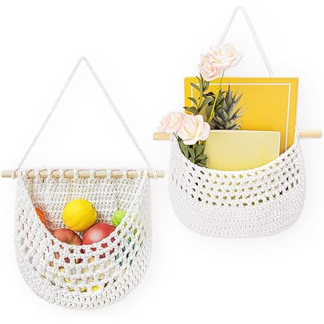 Luxanna Woven Wall Fruit Basket: Bohemian Decor for RV or Home