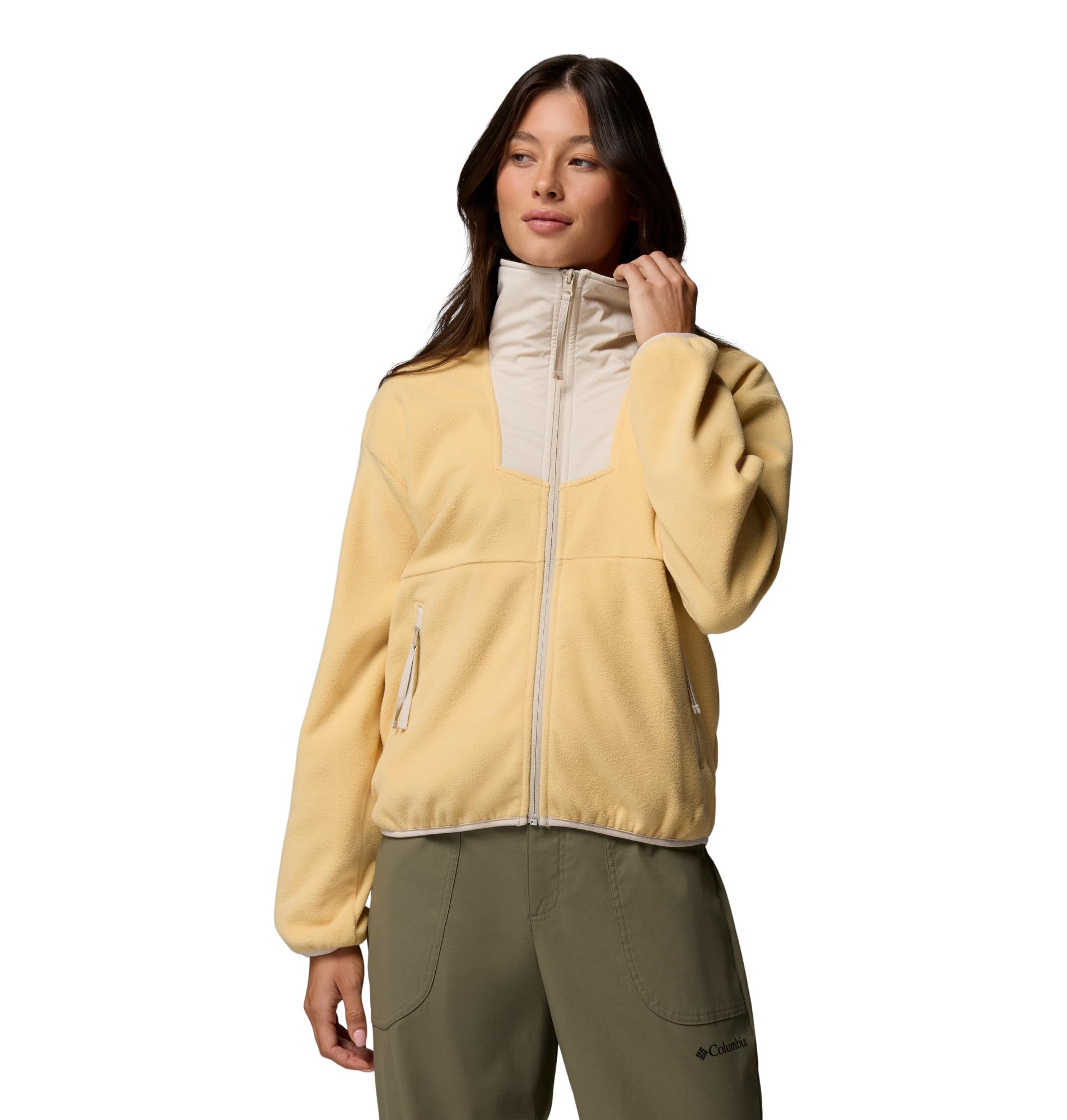 Columbia Women's Sequoia Grove Full Zip Fleece Jacket, Sand Dune, XX-Large