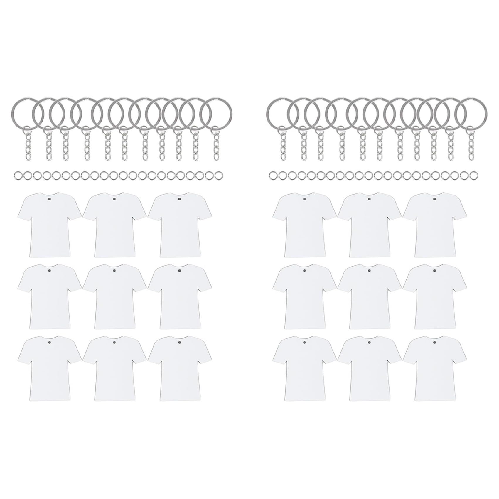Vjsujehgy 144Pcs Sublimation Keychain Blanks Bulk - Sublimation Blanks Keychain with White Protective Film - MDF Sports Keychain