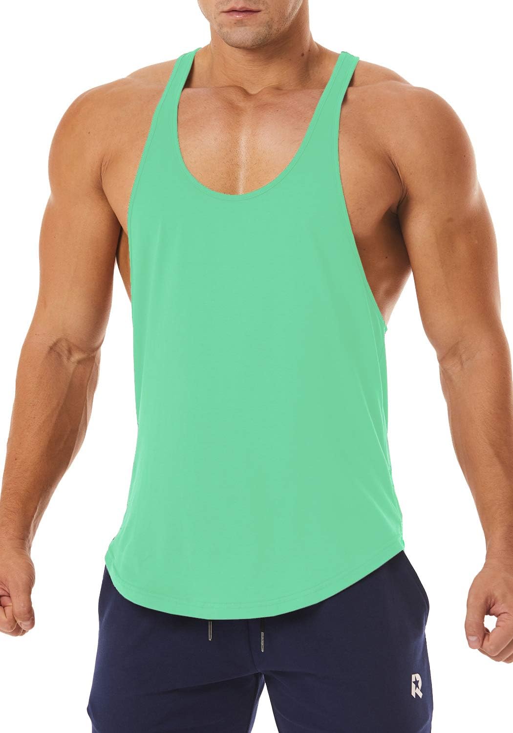 Men's Workout Quick Dry Soft Gym Bodybuilding Stringer Tank Tops - Image 2
