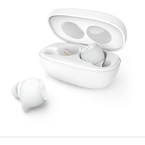 Belkin SOUNDFORM Immerse Noise Cancelling Earbuds, True Wireless Earbuds with Hybrid ANC, Wireless Charging, IPX5 Sweat and Water Resistant, Apple Find My for iPhone, Galaxy, Pixel and More - White