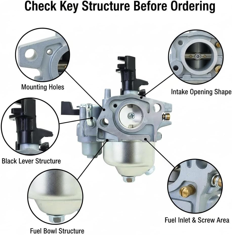 Carburetor Kit for Kohler SH265, Replaces SH265 3000 853 1885316S