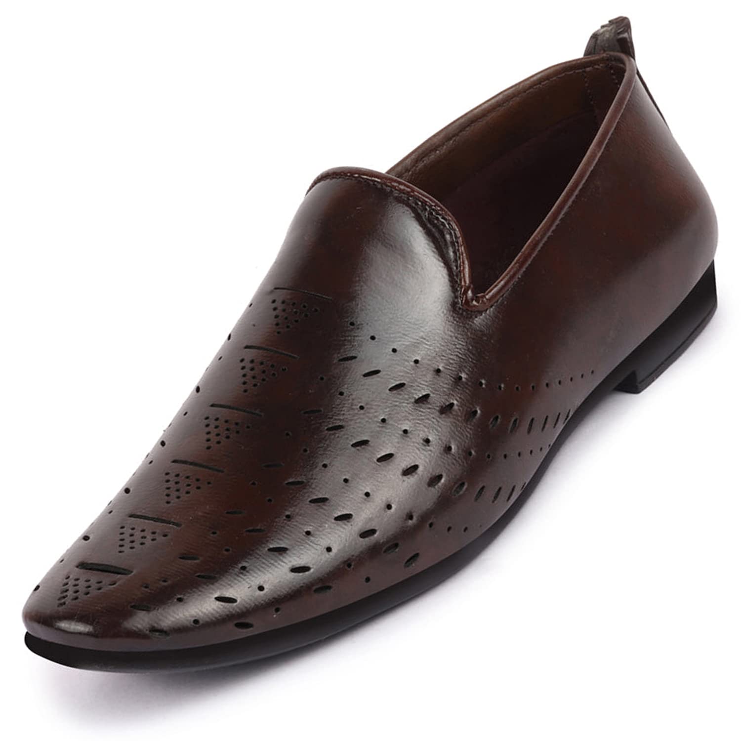 FAUSTO Basics FST FOBME-1005 BLACK-41 Mens Black Perforated Ethnic Prom Slip On Juttis and Mojaris (7 UK) (B0B6369Y4X) Amazon Price History, Amazon Price Tracker