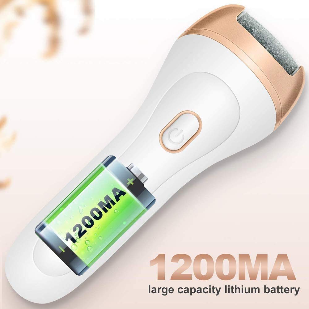 Removedor de Callos de pie eléctrico, Herramientas de pedicura de Lima de pie electrónica portátil, Herramientas de pedicura con 3 Rodillos y Herramienta de Cuidado de pie Recargable por USB