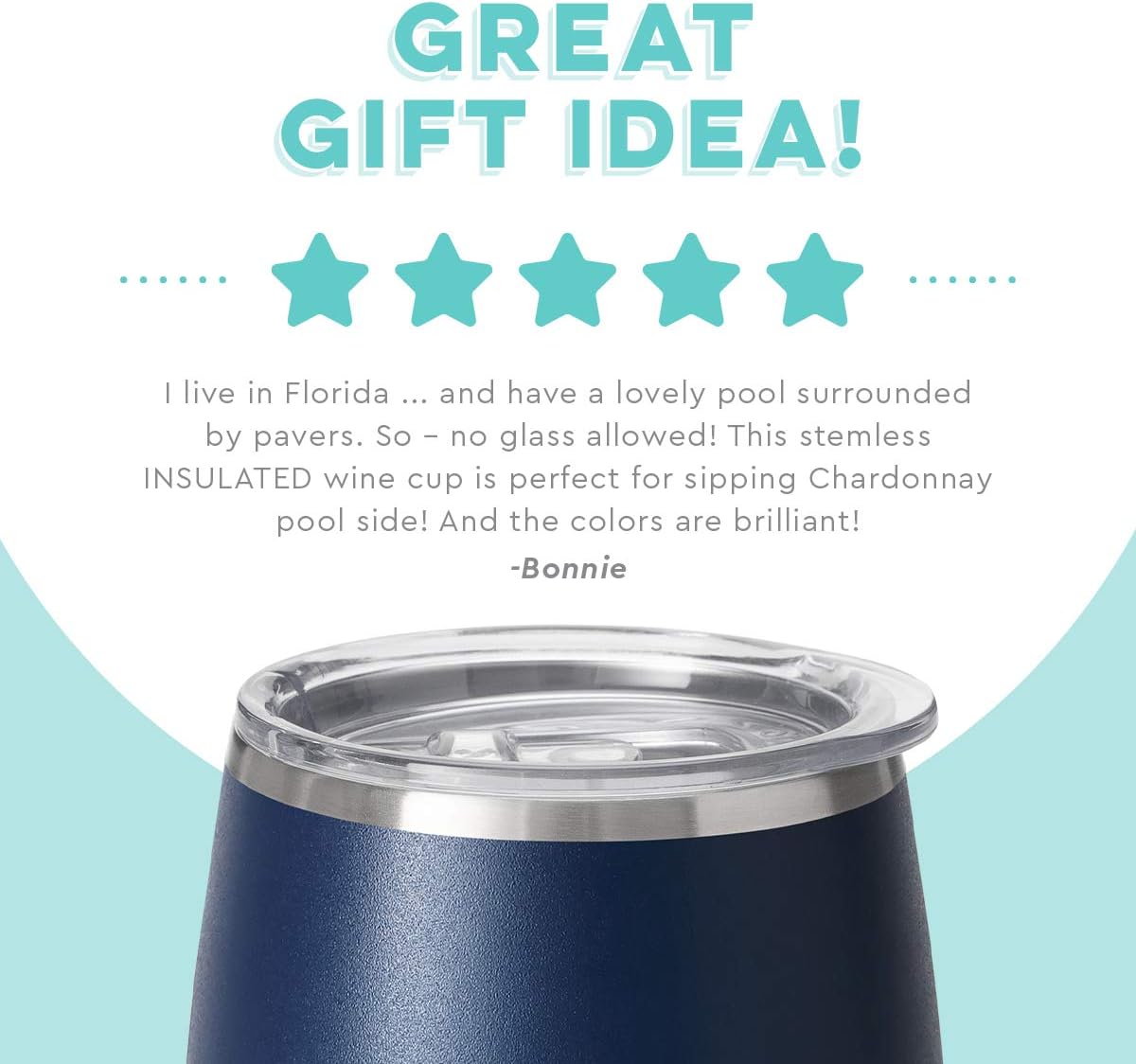 Lоwеѕt Prісе Swig Life 14oz Insulated Wine Tumbler with Lid, Dishwasher Safe, Holds 2 Glasses, Stemless, Portable, Stainless Steel Wine Glass (Navy) Tор Brаndѕ Swig Life 14oz Insulated Wine Tumbler with Lid, Dishwasher Safe, Holds 2 Glasses, Stemless, Portable, Stainless Steel Wine Glass (Navy)