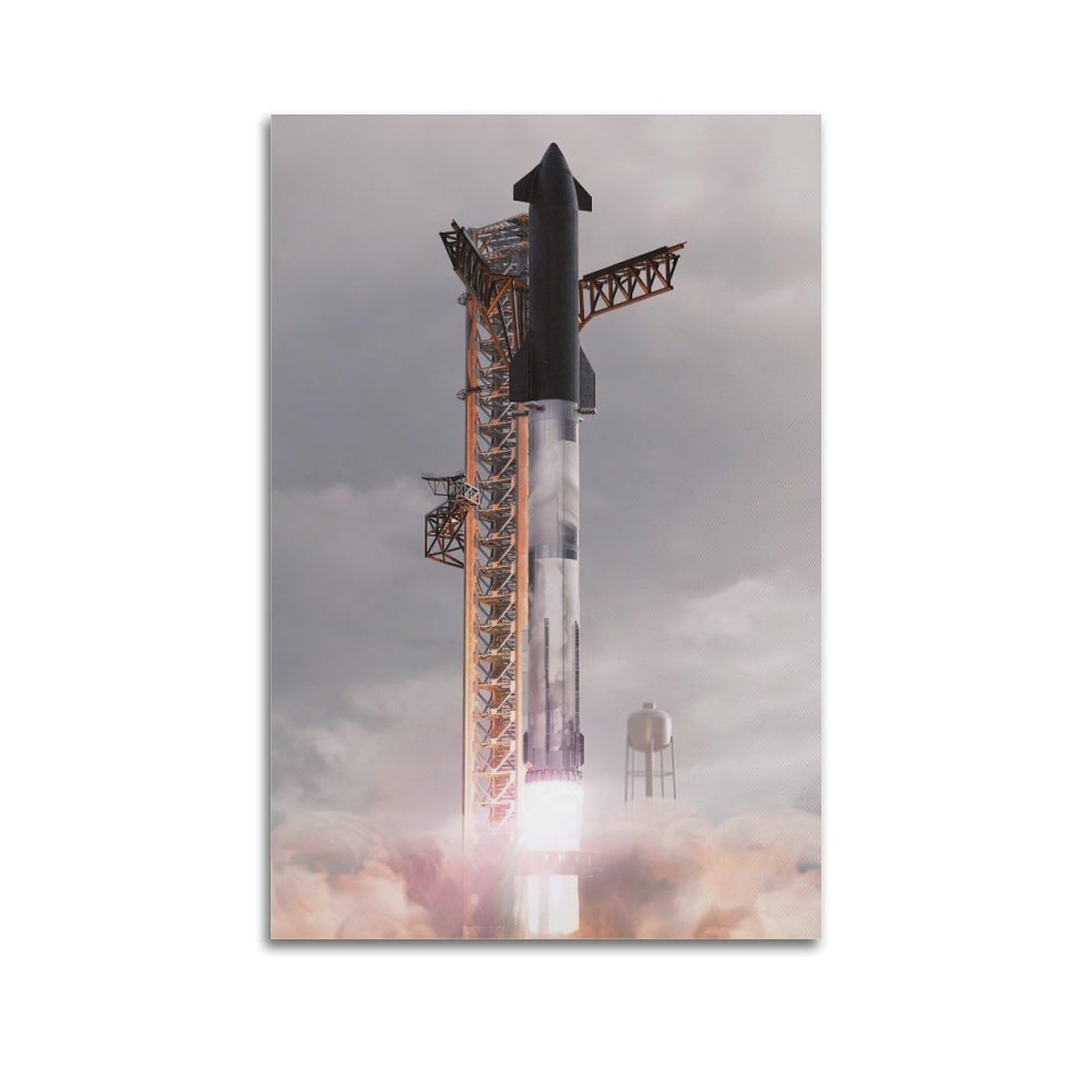 OKAHYS Starship Rocket Launch Space Poster Decorative Painting Canvas Wall Artworks Picture 20x30inch(50x75cm)