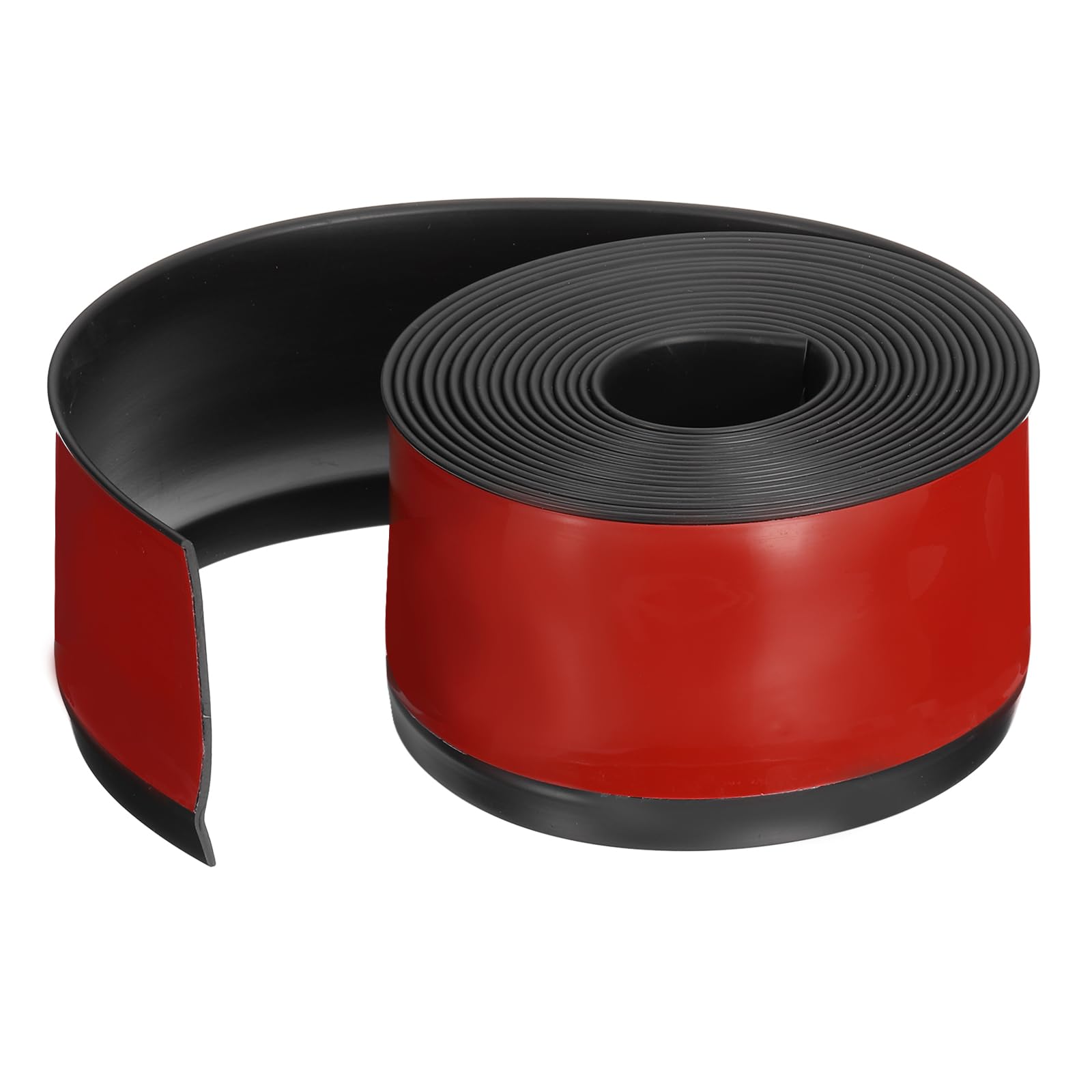 Moulure murale autocollante PVC pour masquer les defauts des bas de murs couleur noir 5m