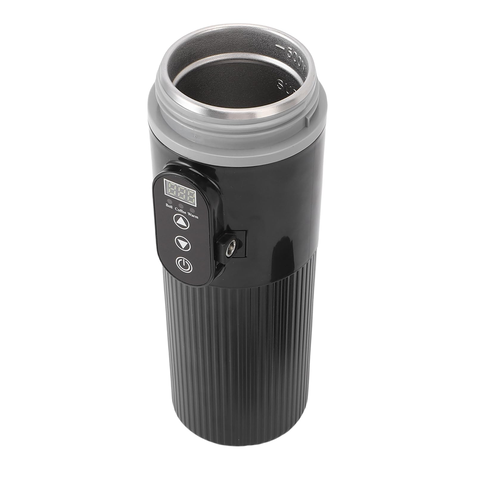 Bollitore Elettrico per Auto da 500 Ml, Bollitore Elettrico per Auto Portatile, Tazza Riscaldante per Camion in Acciaio Inossidabile 304 con Touchscreen a Temperatura LED e Antiscottatura a 3