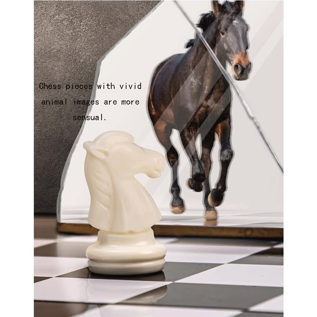 ZAW Scacchi Set di Scacchi Pieghevoli Portatili con Scatola di stoccaggio, Pezzi di Scacchi magnetici 64 Scacchiera griglia for Principianti e Adulti (28,5 * 30 cm) Chess (Color : Chess Set)