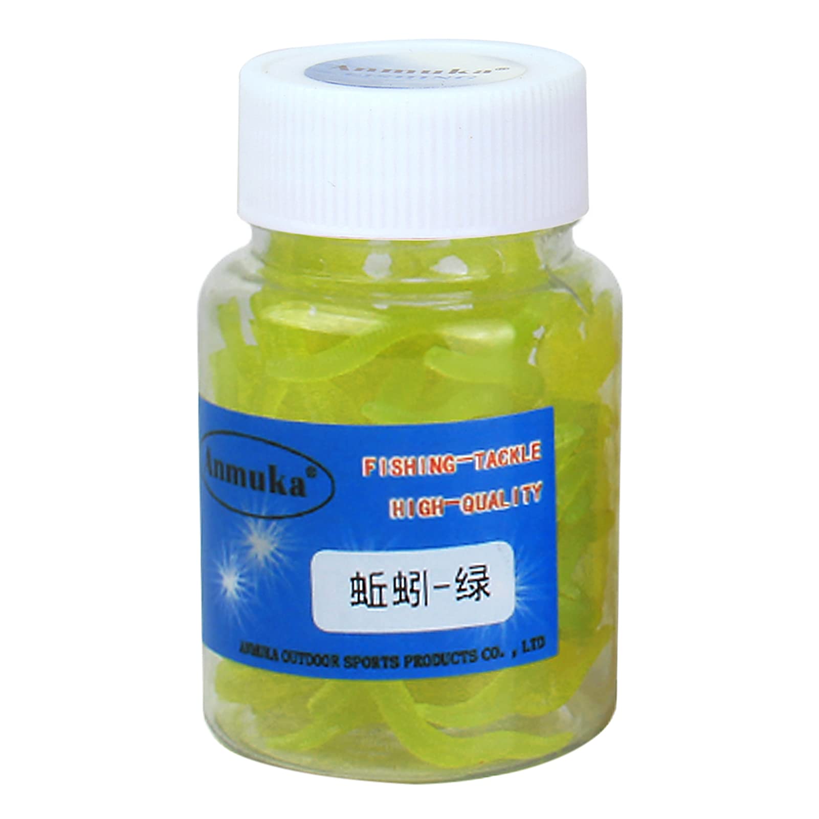 Leeofty 100pcs 4cm Fishing Lure Soft Maggot Earthworm Plastic Artficial Grub Worm Soft Bait Lures