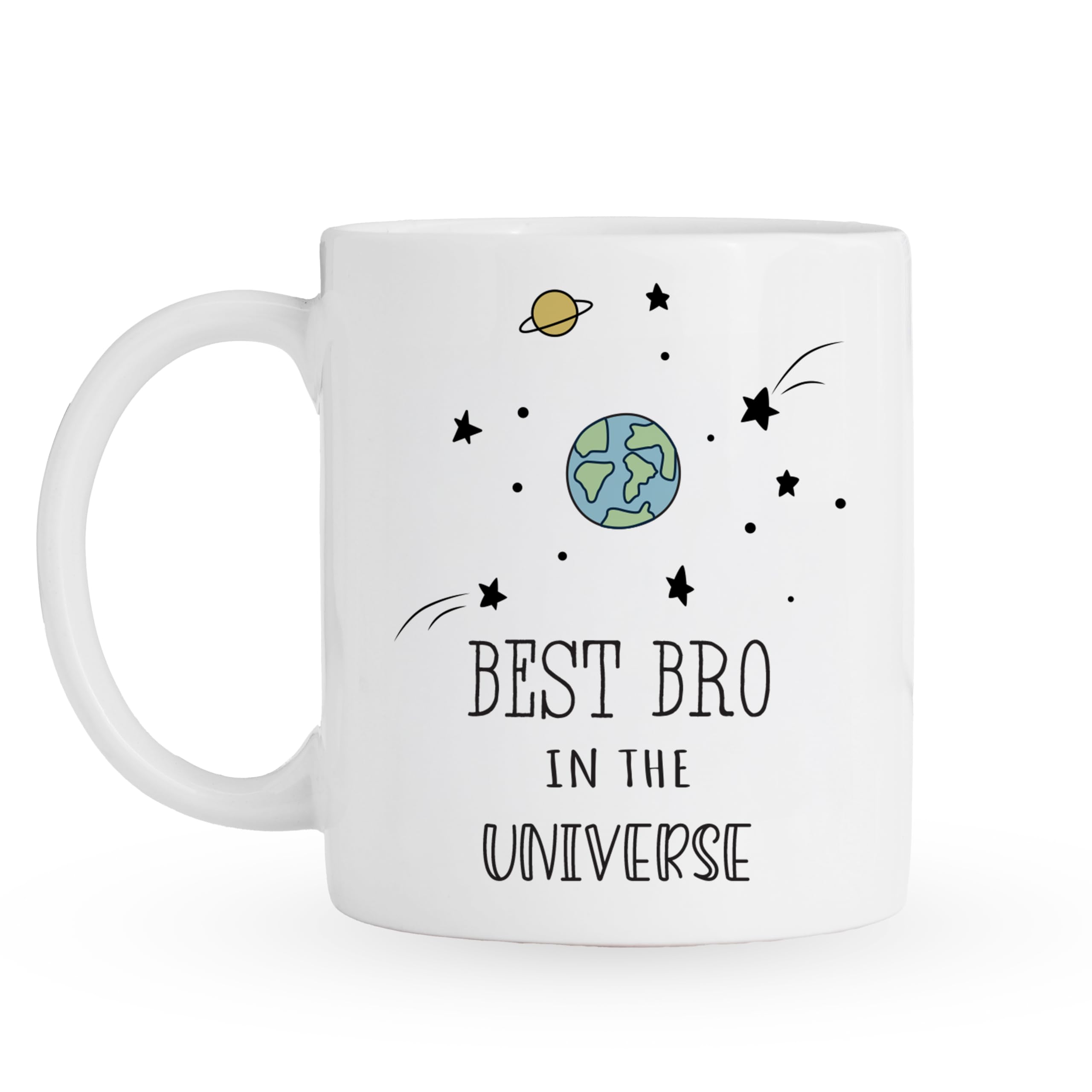 Oye Happy - Best Bro in the Universe Mug | Ceramic Coffee Mug for Brother | Raksha Bandhan & Birthday Gift for Brother | 330 ml Mug