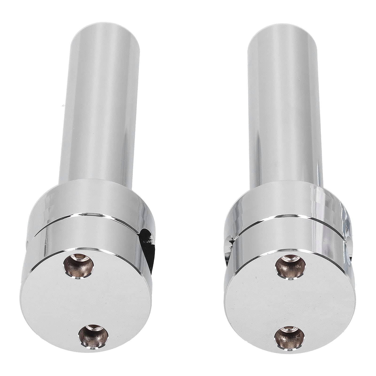 1 Paar Motorrad Lenker Riser 22mm Runde Lenkererhöhungen Universal Chrom Aluminiumlegierung Aufzug Lenkerhalter Lenkerklemme für Motorrad Modifikation, Silber
