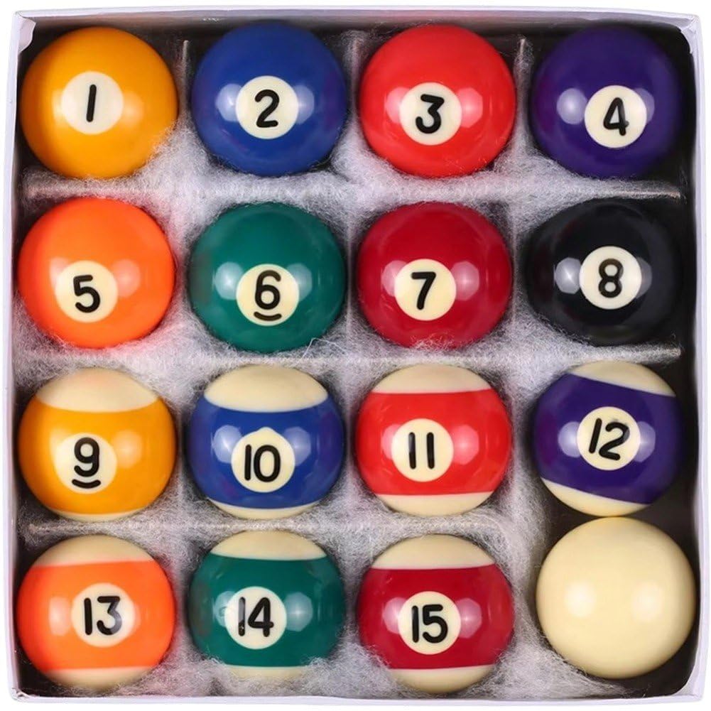 Jeu De 16 Boules De Billard De 38 Mm pour Adultes, Format Standard Américain.
