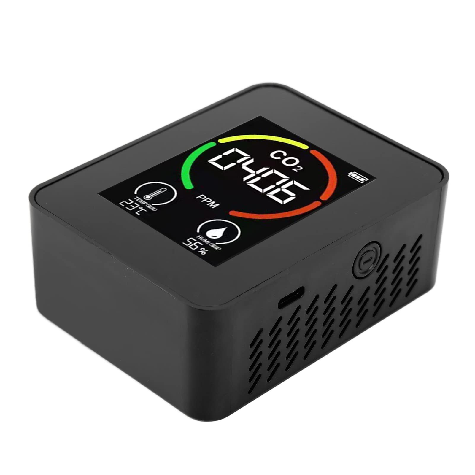 Medidor CO2 Detector TVOC Portátil - Monitor Calidad del Aire Interior con Pantalla LCD, USB, para Hogar, Oficina, Escuela, Salón