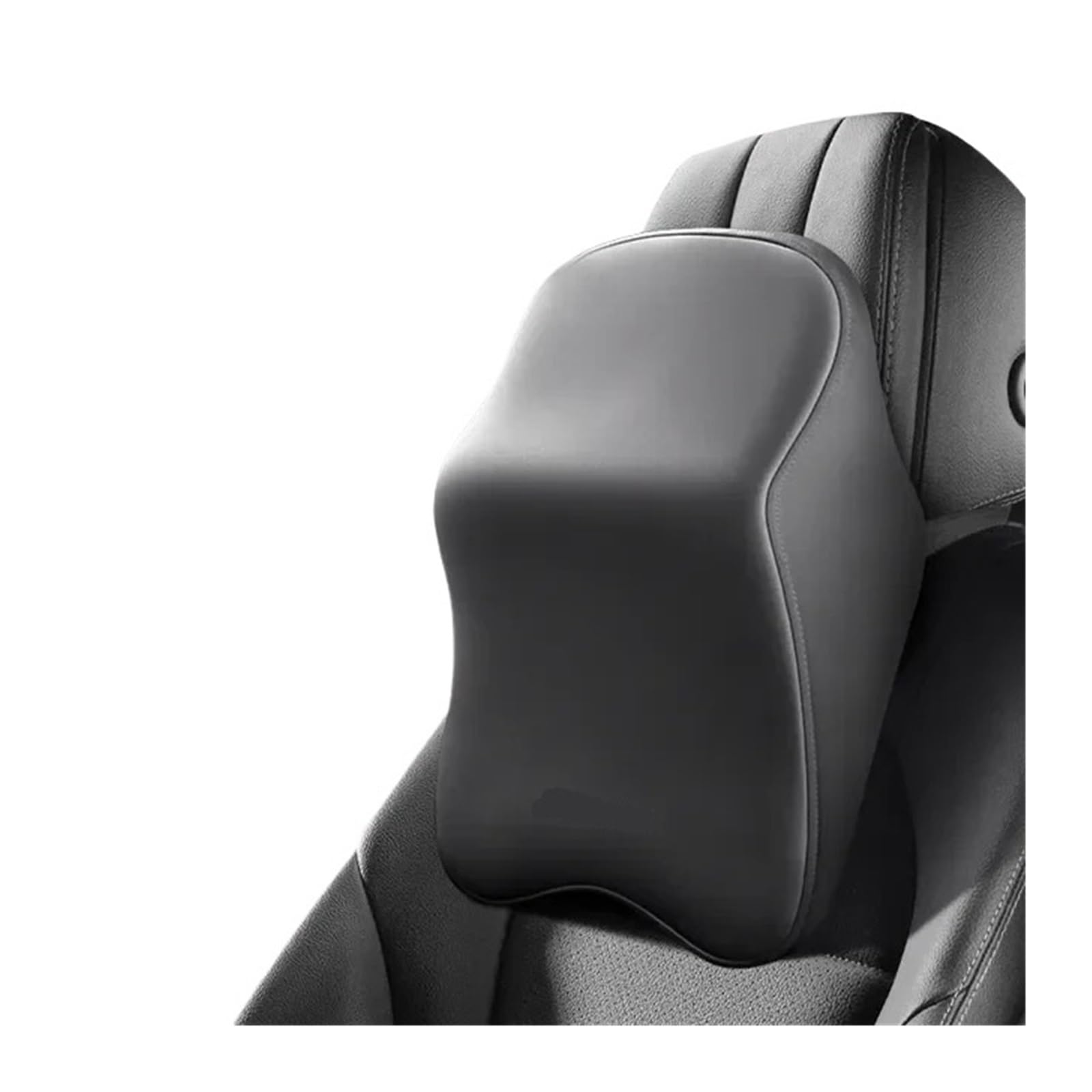 KVSWBRE Car Seat Pillow Car Lumbar Back Support Headrest Neck Pillow Memory Foam Lumbar Pillow Soft Neck Pillows Cushion Car Seat Cushion(A Black Pillow)