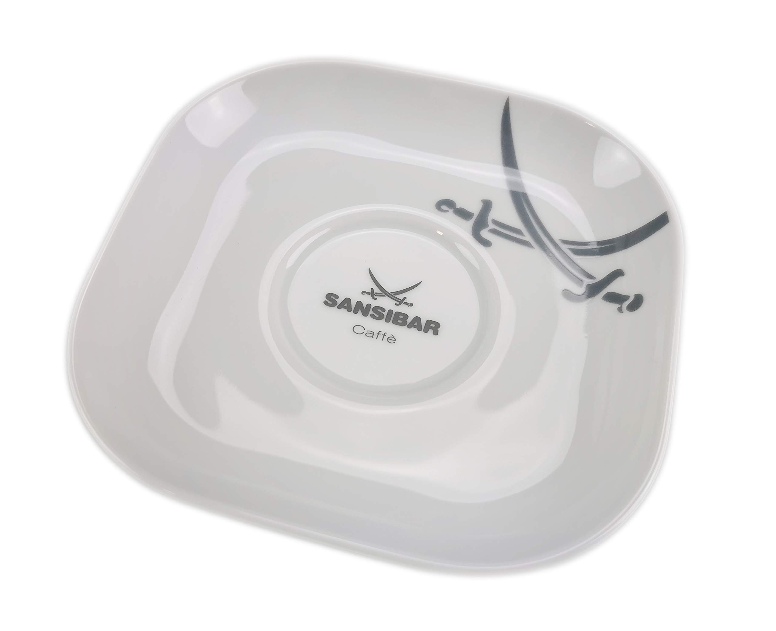 4er-Set Kaffee-TASSEN mit Untertassen, dickwandig aus Porzellan, von Sansibar, 200ml