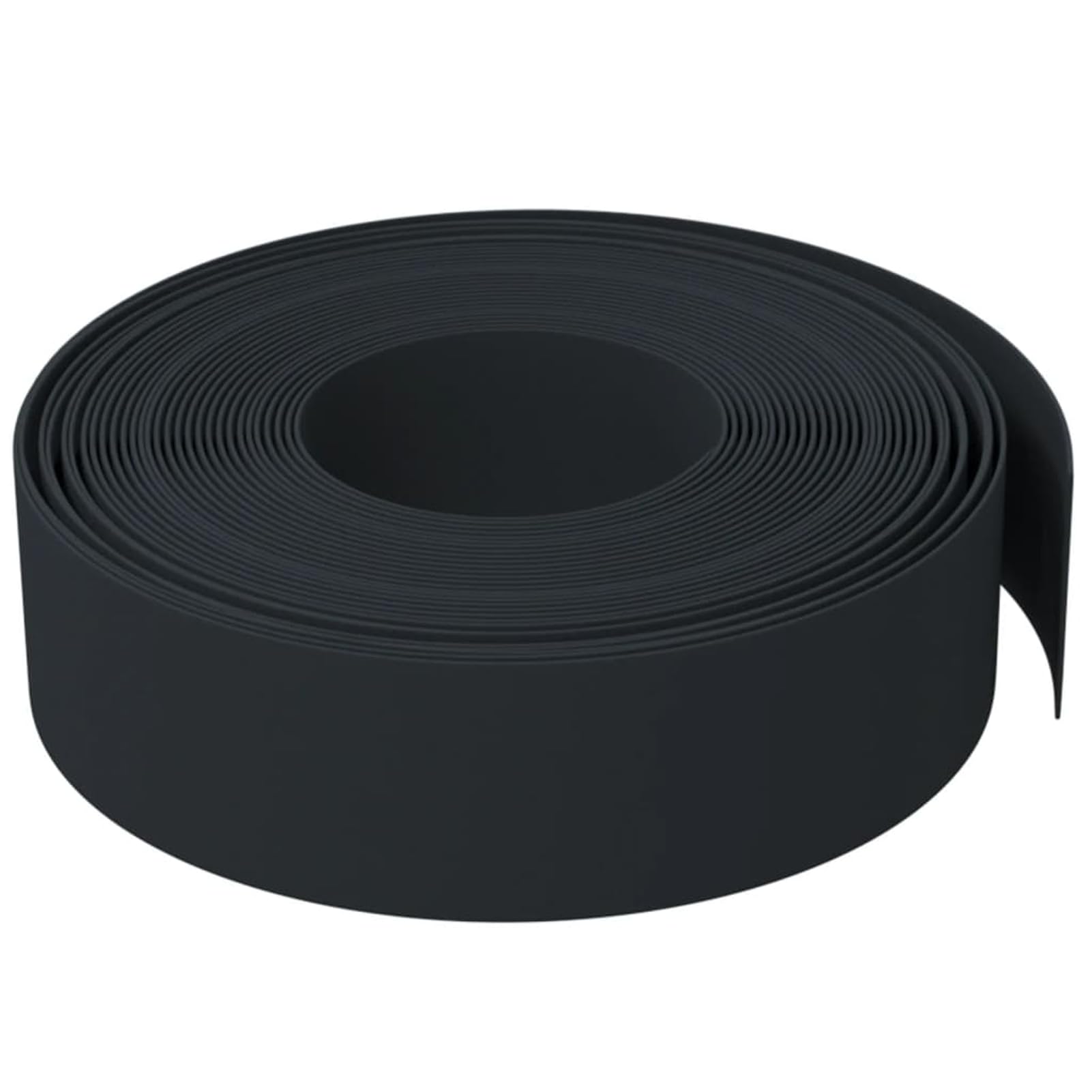 Bordo per prato, 3 pezzi, nero, 10 m x 15 cm, in polietilene, flessibile, resistente ai raggi UV, per aiuole e laghetti