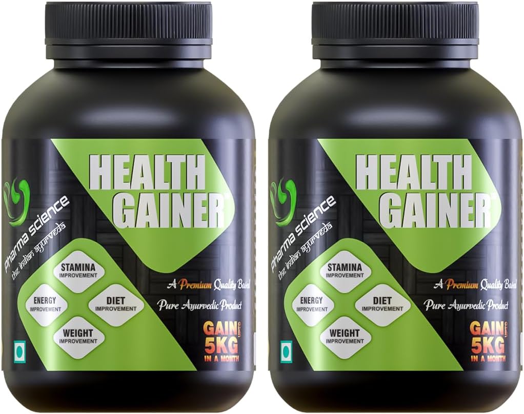 Pharma Science Ayurvedic Weight Gainer Supplement Powder for Men and Women-100*2