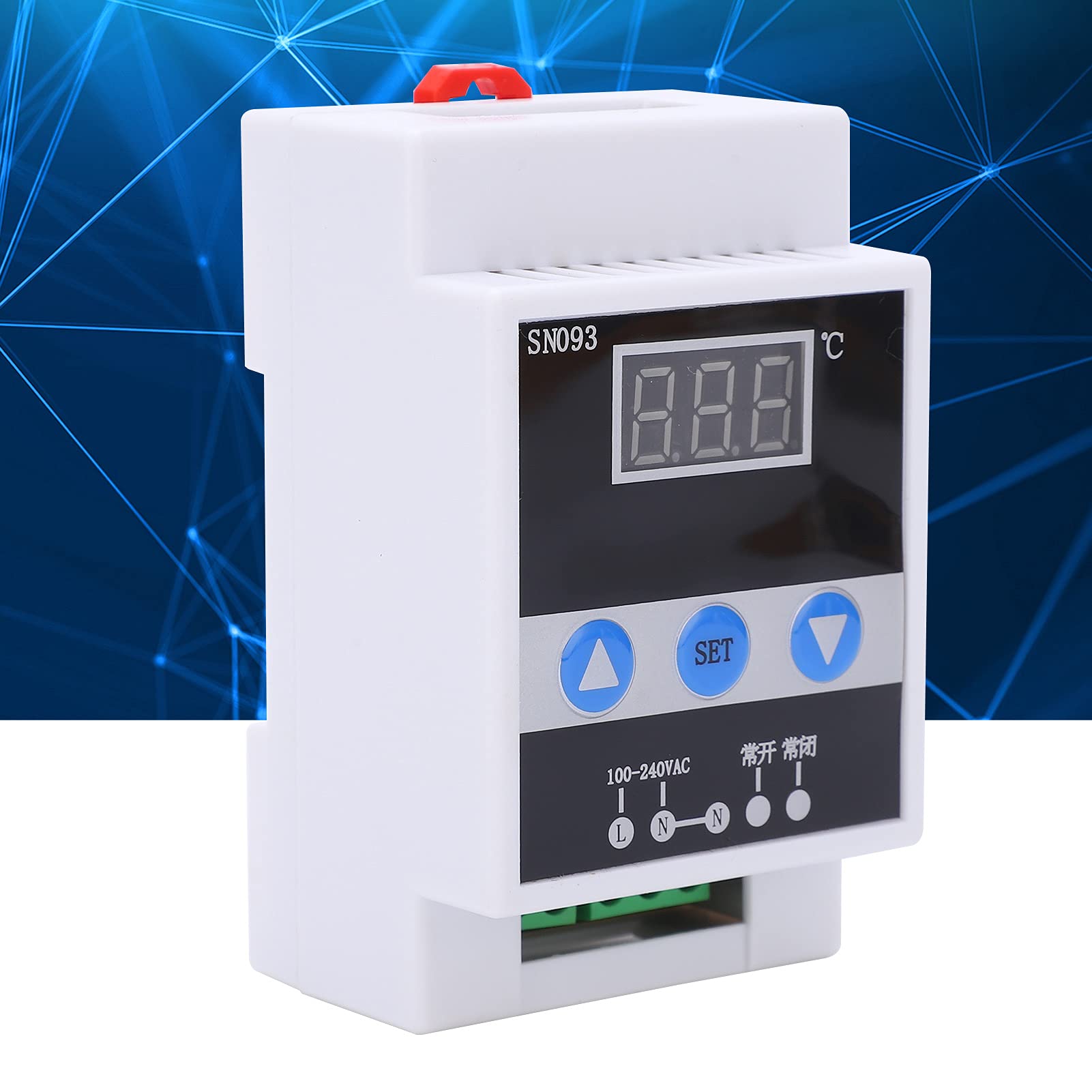 EVTSCAN Temperature Regulator Digital Thermostat Control DIN Rail Mount