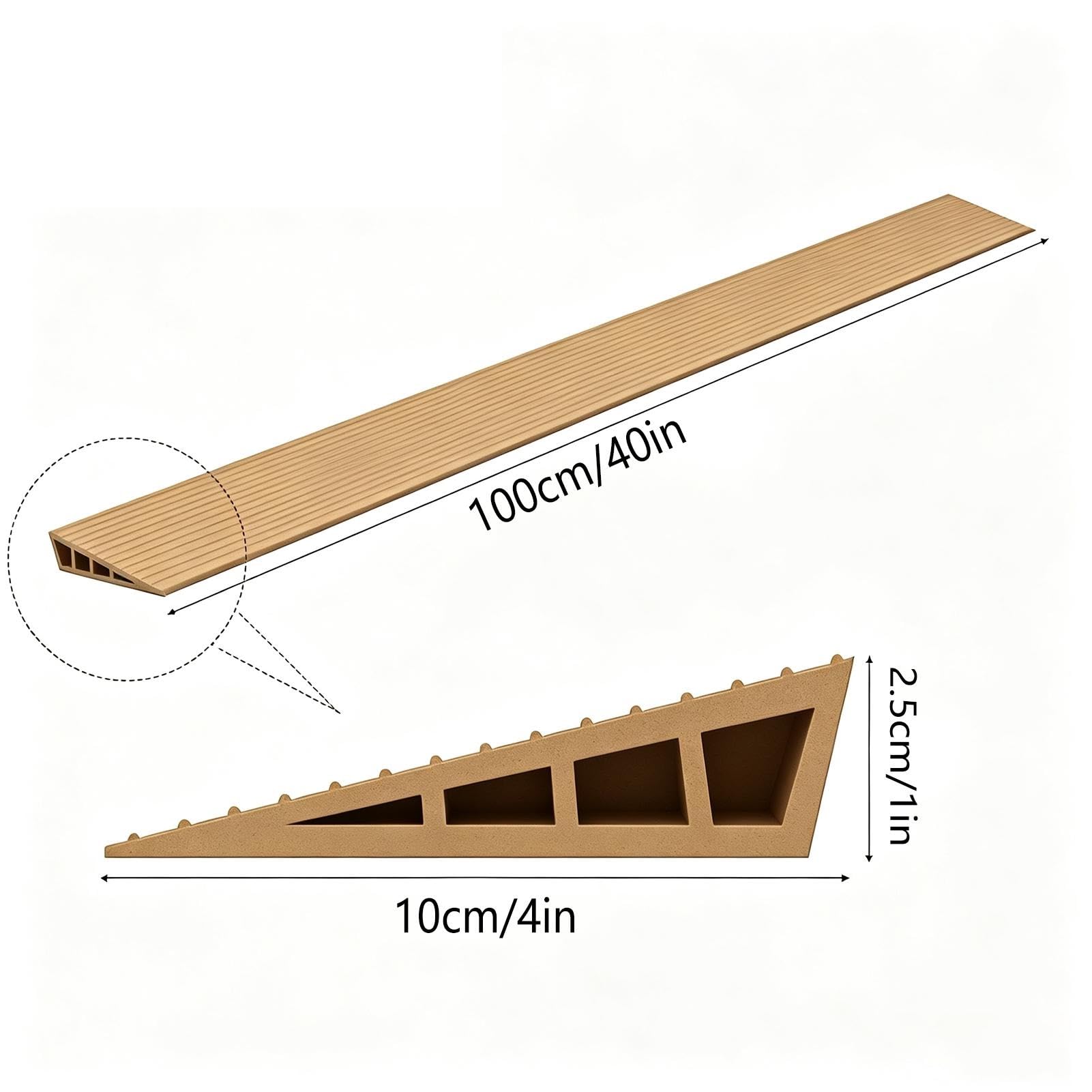 Rampa para Silla de Ruedas de 2,5 cm Alto para Hogar Rampa Antideslizante | Rampas de PVC Autoadhesiva, Recortable Scooter Escalon Umbral