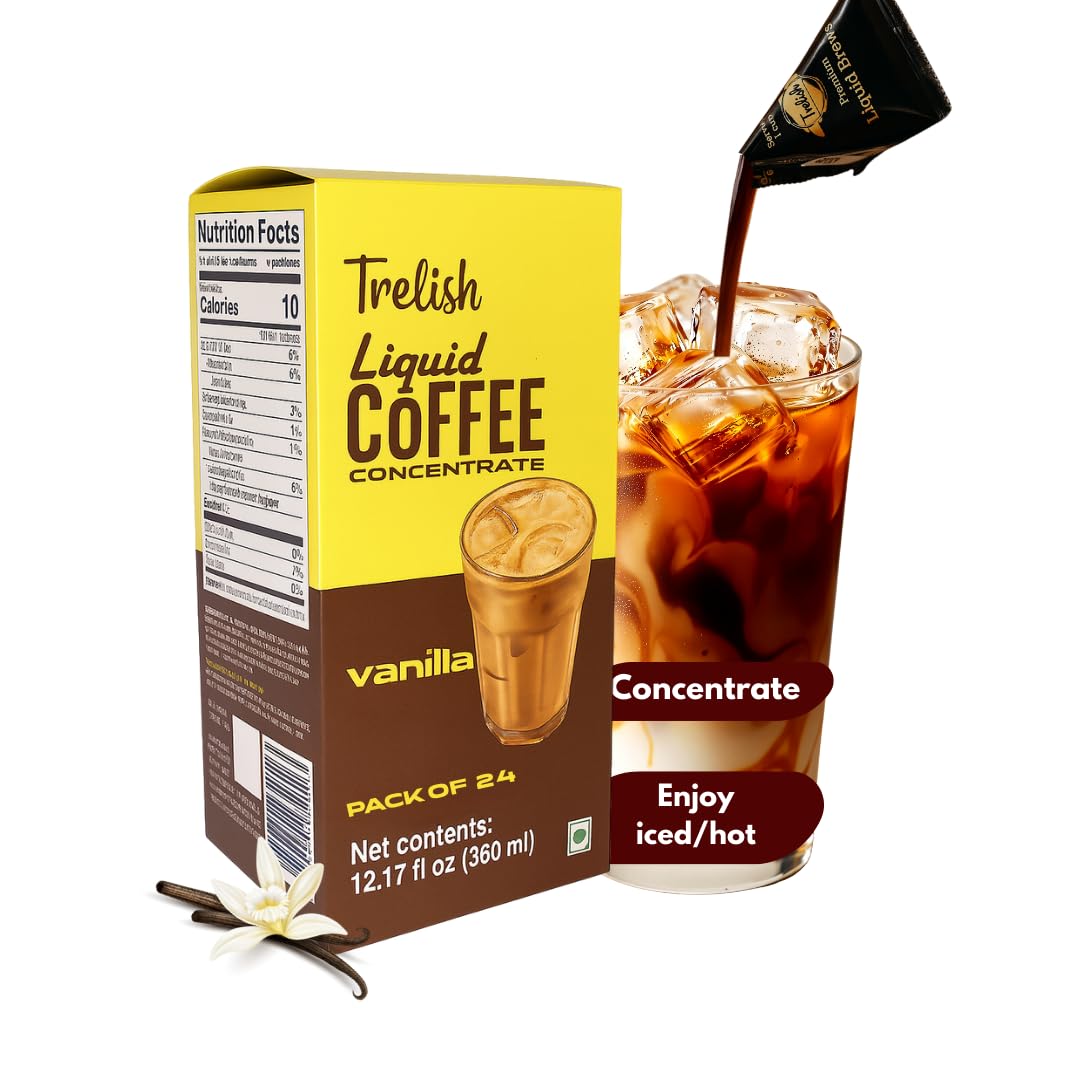 Trelish Coffee Vanilla Coffee And Irish Coffee | Instant Coffee Liquid | Makes 14 Cups | Just Add Milk/Water | Pack of 2-picture-19