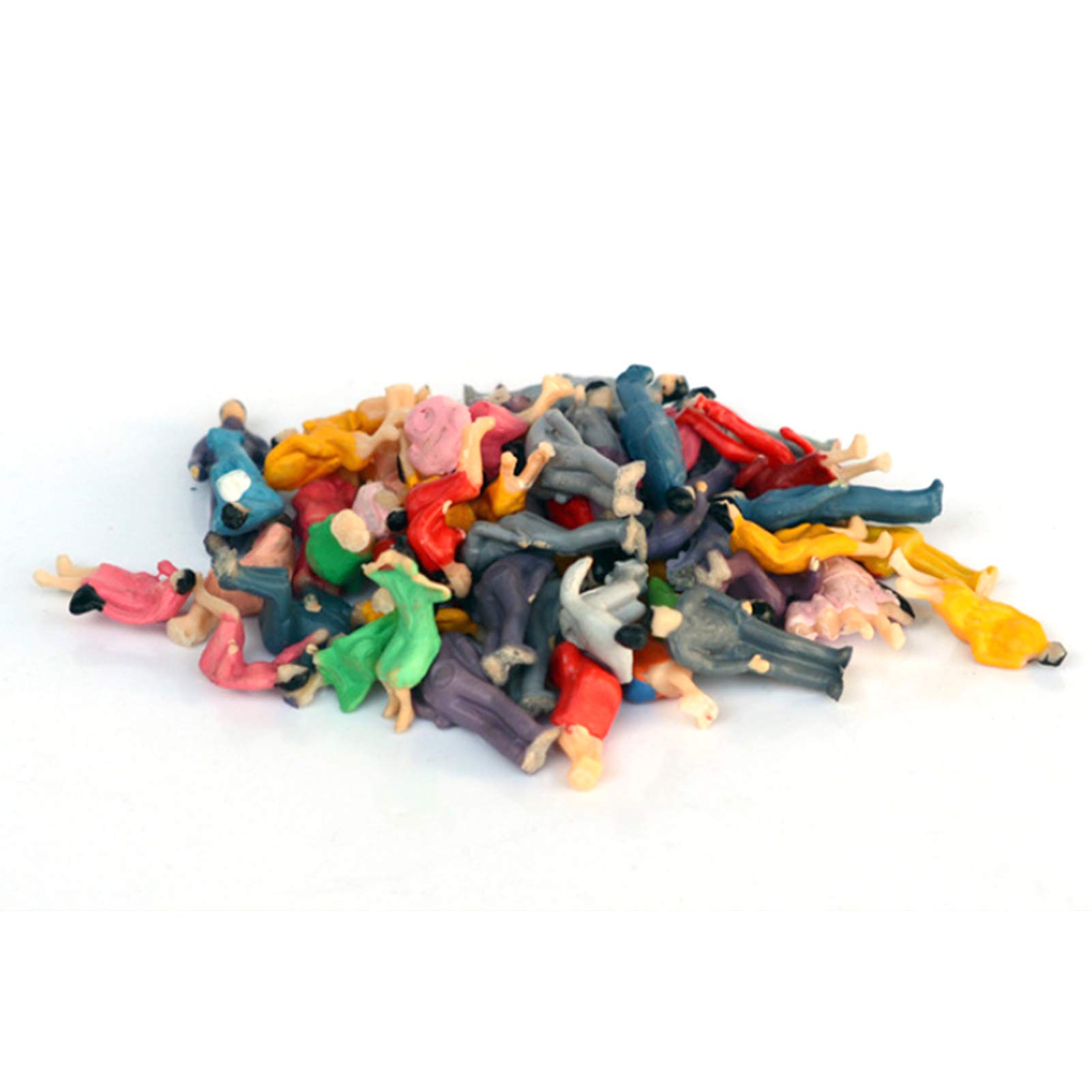 ERANCE People Figurines,20 Pcs Model Trains Architectural 1:30 Scale 2.2 Inch Painted Figures Sitting and Standing Tiny People for Miniature Scenes Railway Layout - Image 2