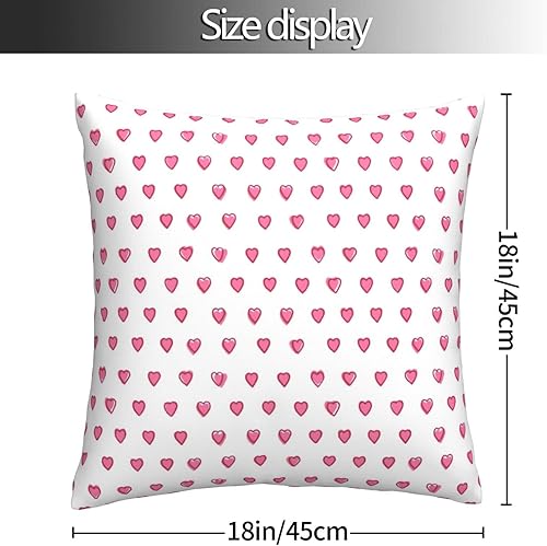 Miniatura 2 de Xindi Fundas de almohada cuadradas con corazones de conejo rosa, para dormitorio, sofá y sofá, 18 x 18 pulgadas