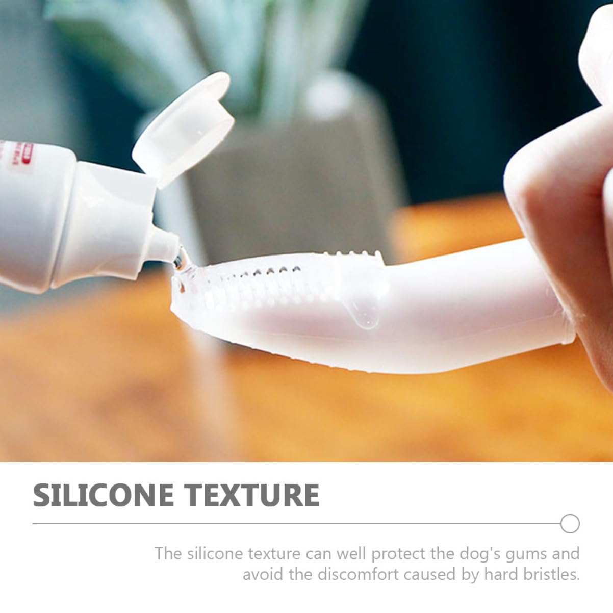 YARNOW 4pièces Brosse à Dents Silicone Pour Chien Outil De Nettoyage Pour Animaux Confortable Pour La Et Éliminer
