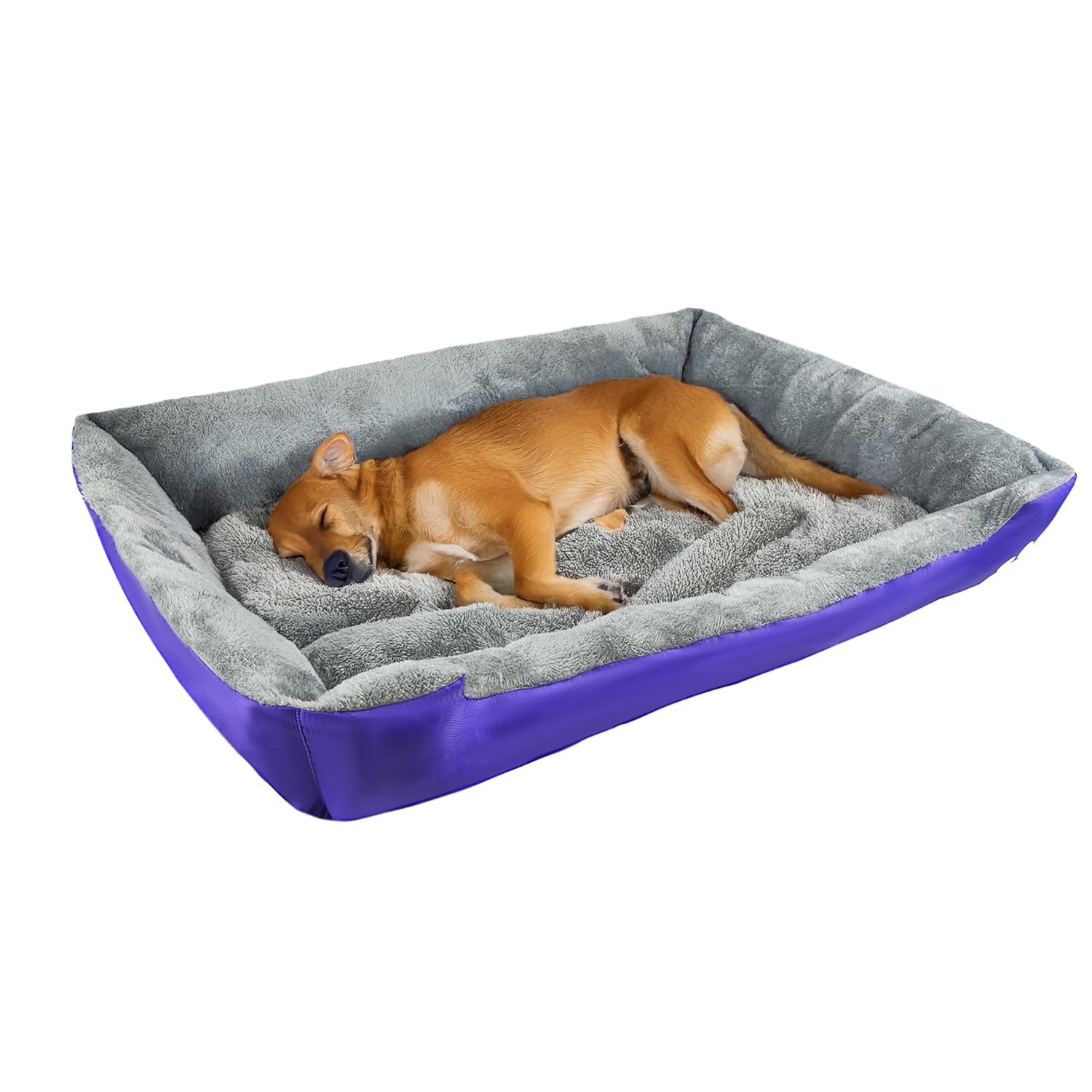 Holywarm Premium Calming Dog & Cat Bed - Soft Anti-Anxiety Pet Sofa with Non-Slip Bottom, Machine Washable for Labrador, German Shepherd, Golden Retriever, Teddy, and More (Purple, XL) — image 1