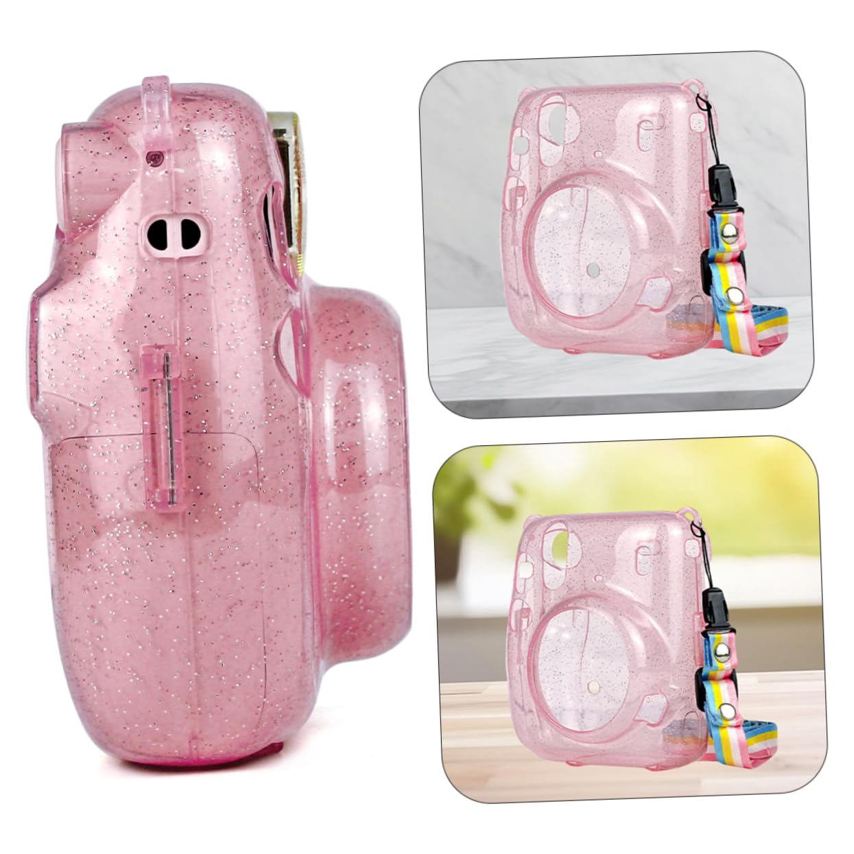 OSALADI Della Fotocamera Per Mini11 Borsa Fotografica in Pvc Per Mini11 Borsa Fotografica Istantanea Fotocamera a Pellicola Istantanea Custodia Per Fotocamera Rosa