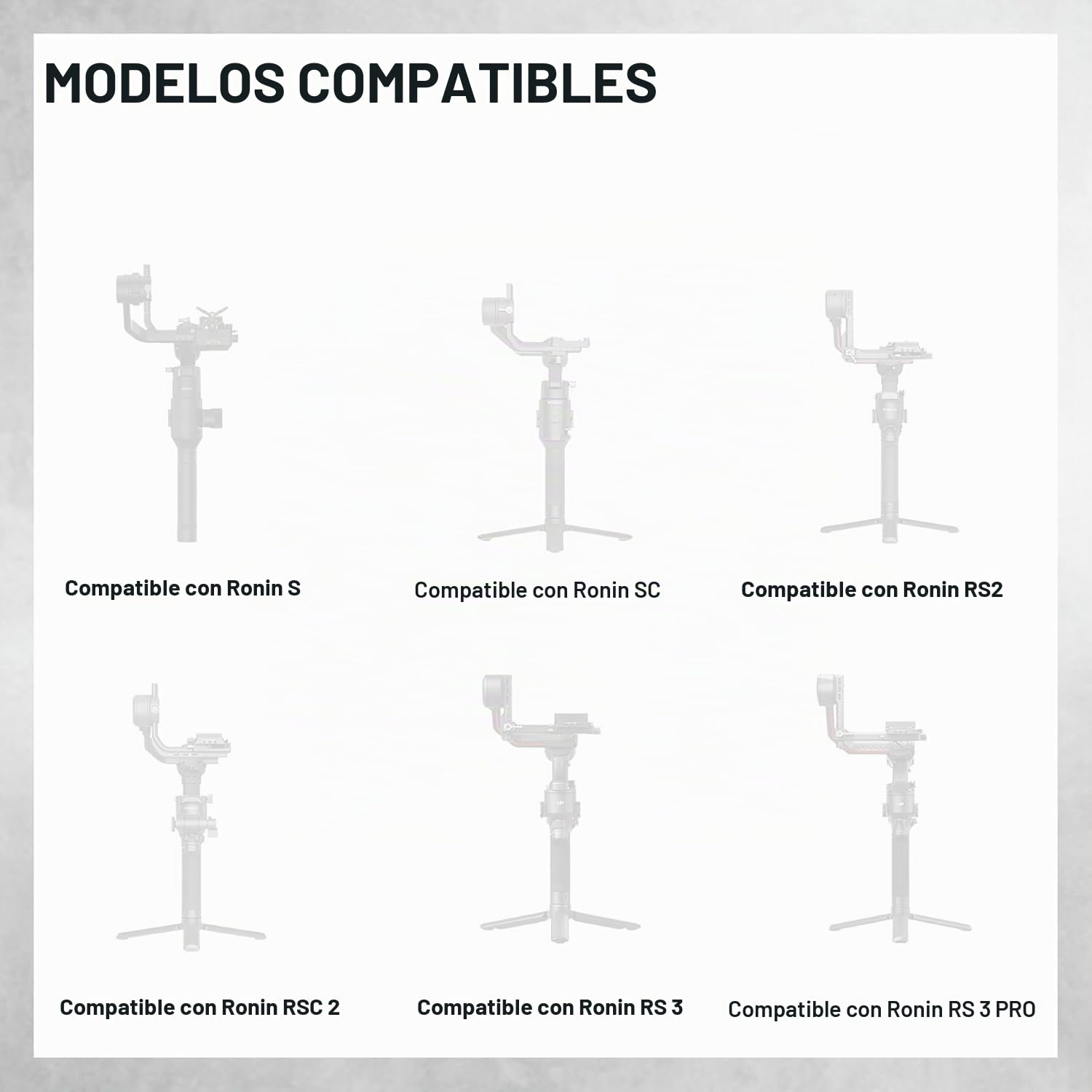 NEEWER Mango Dual Compatible con dji RS5 RS4 RS4 Pro RS3 RS3 Pro RS2 RSC2 Ronin S SC Gimbal, Kit de Handle Doble con 2 Mini NATO Rails, NATO Clamps de Liberación Rápida, Rosca de 1/4" y 3/8", GA006