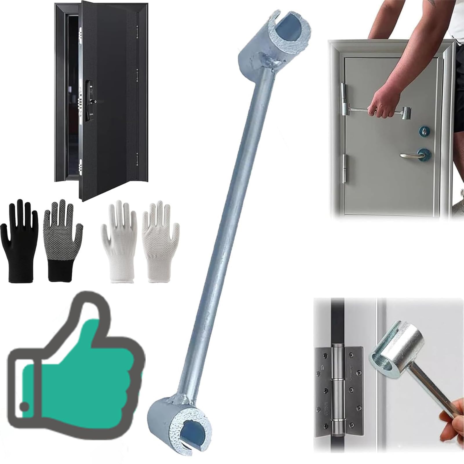 Boxonly Adjustable Hinge Gap Wrench, 2024 New Heavy Duty Door Hinge Repair Tool - Image 2