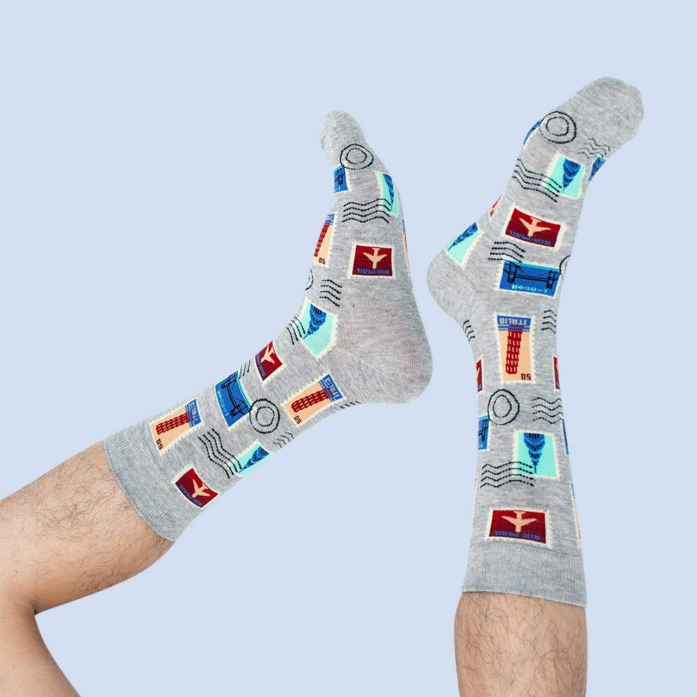 BISOUSOX Calzini da Uomo Divertenti,Calzini alla Moda Pazzi Colorati per Uomo Calzini Classici,Calzini Novità,Calzini per Scarpe Sportive Miglior Regalo per Amico Marito