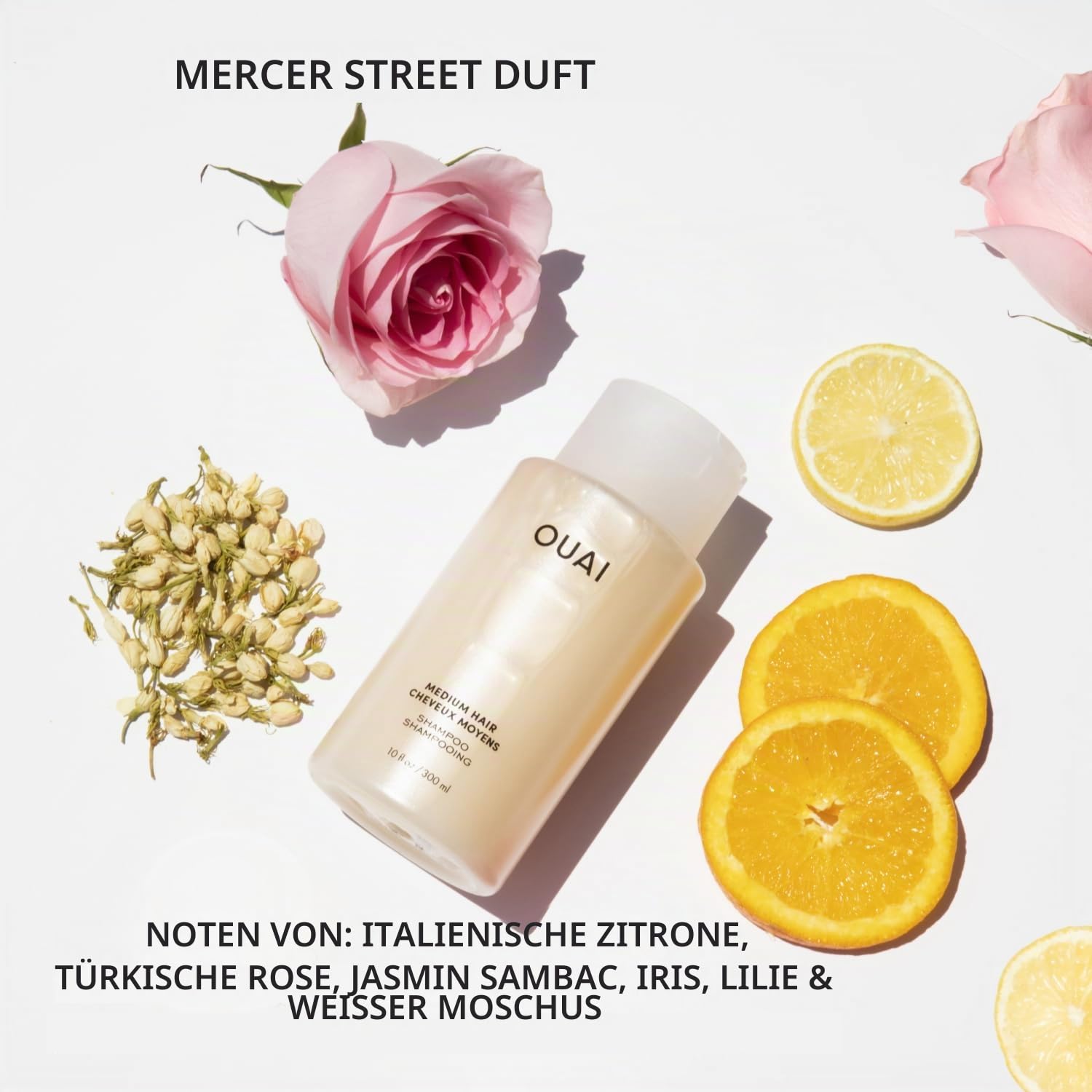 OUAI Mittelgroßes Shampoo-Nachfüllpack – feuchtigkeitsspendendes Shampoo mit Kokosöl, Babassu, Kumquat-Extrakt und Keratin – stärkt, nährt und verleiht Glanz – Parabene, Phthalat- und sulfatfreie