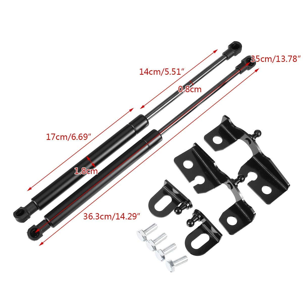 2 x Fro Engi Cover Cofano Cofano Shock Lift Struts Bar SuppoArm Gas Idraulico Adatto fMazMXMMiata Roadster 2015-2019
