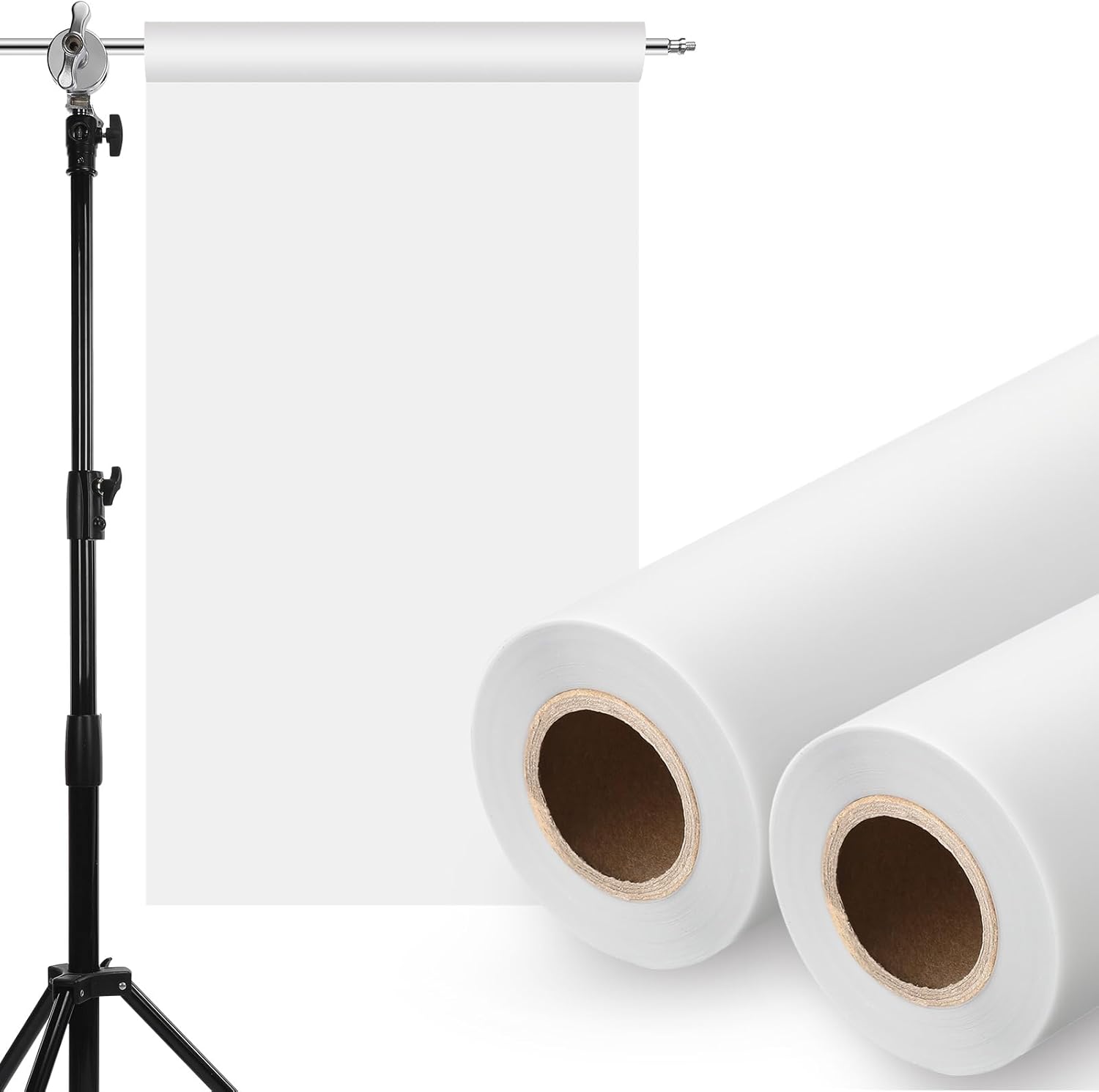 Nezyo 2 Roll Light Diffuser Sheet 15.75 x 590.6 Inch/ 0.4 x 15 M Diffusion Film Sheet Lighting Gel Diffuser Roll White Diffusion Paper for LED Flash Strobe Light Photography Video