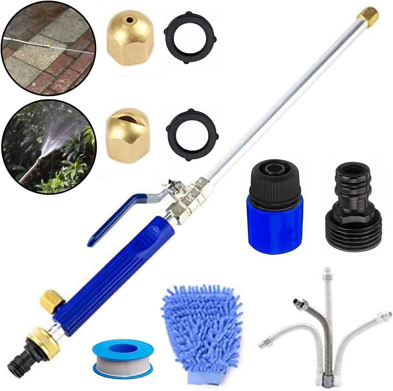 2023 Upgraded Jet Nozzle Power Washer for Garden Hose, 2in
