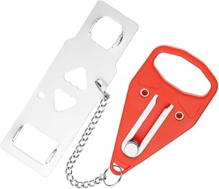 Tragbares Türschloss Rot Sicherheit für Hotels, Reisen und Zuhause, Safe Travel Lock für Zusätzliche Privatsphäre und Türsicherung, Reiseschloss Tür