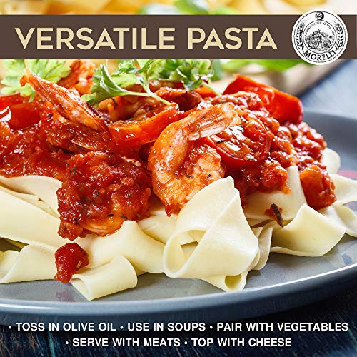Morelli Organic Pappardelle Pasta Noodles - Imported Pasta from Italy, Wide pappardelle Noodles, Gourmet Italian Durum Wheat Salomina with Wheat Germ - 17.6oz (500g) - Image 5