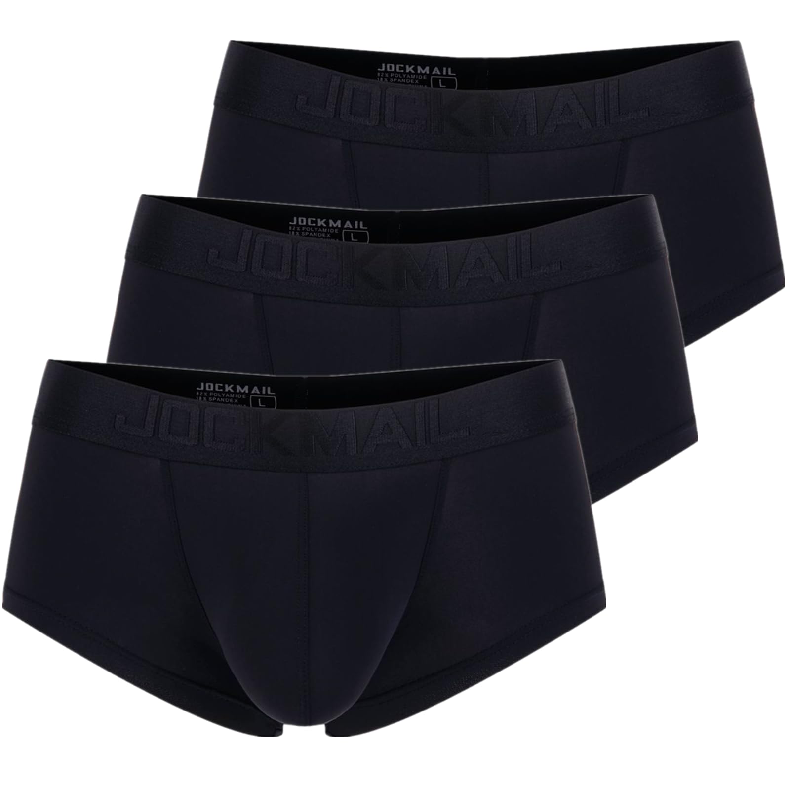 Boxershorts Herren Eisseide Clubwear Boxer Briefs Atmungsaktiv Boxershorts Unterwäsche Sexy Unterhosen Männer Für Sex Unterhosen Männer Sexy Eisseide Unterwäsche 3 Per Pack - Black, XL